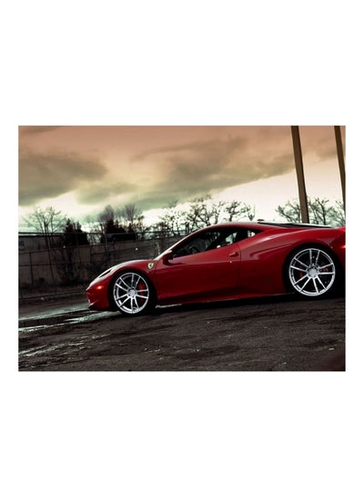 Buy Ferrari Printed Self-Adhesive Wall Sticker Multicolour 160x120cm in Egypt