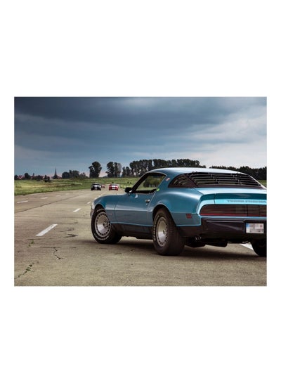 Buy Muscle Car Printed Self-Adhesive Wall Sticker Multicolour 160x120cm in Egypt