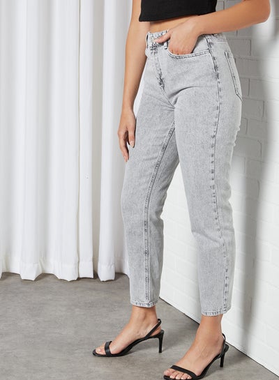 Buy Isabel Tapered Jeans Light Grey in UAE