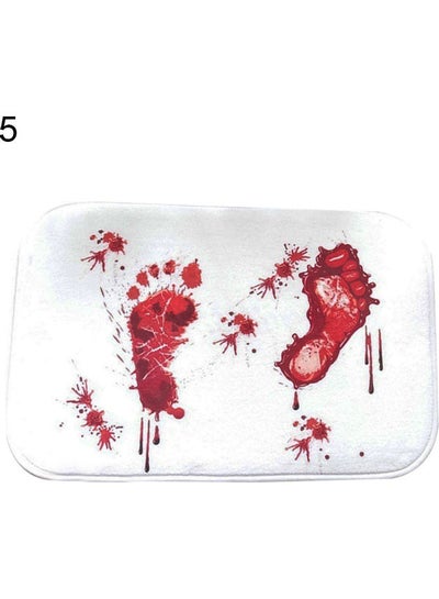 Buy Halloween Bloody Footprint Bath Mat Multicolour 20 x 10 x 20cm in Saudi Arabia