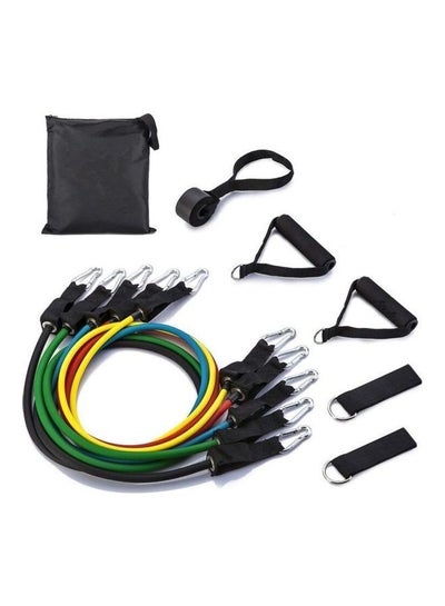 Buy 11-Piece Resistance Band With Exercise Tube Bands And Carry Bag Set in Egypt