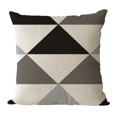 اشتري Geometric Painted  Pillow Case كتان متعدد الألوان 45x45سم في الامارات