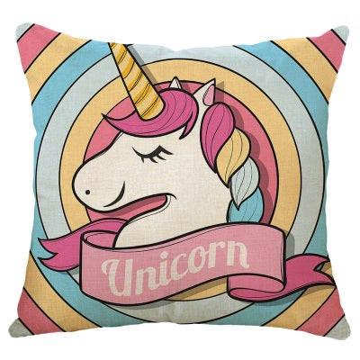 Buy Cartoon Animal Print  Pillow Case linen Multicolour 45x45cm in UAE