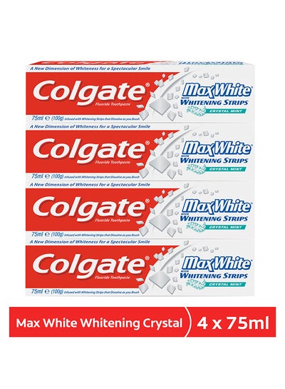 Buy 4-Piece Max White Toothpaste 75ml in UAE