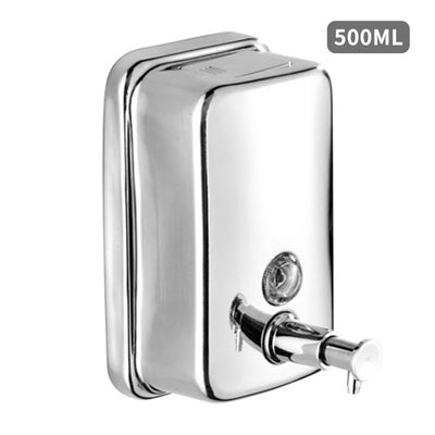 Buy 800ml Manual Soap Dispenser Silver 16cm in Saudi Arabia