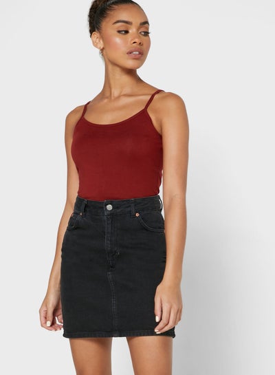 Buy Plain Cami Top Burgundy in UAE