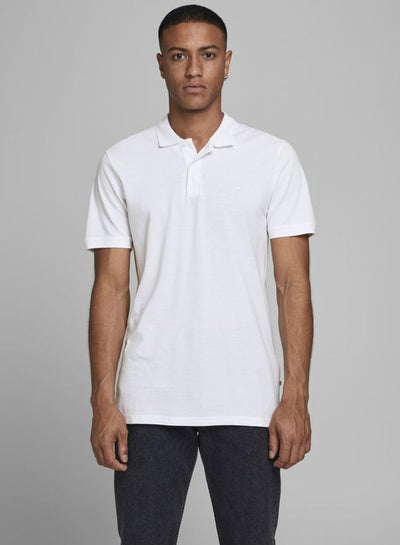 Buy Button Detail Polo White in UAE