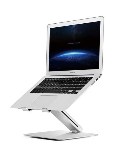 اشتري Laptop Stand Rising Notebook Air Cooled Laptop Desktop Supporter Folding Laptop Holder 9.7-15.6 inch Silver في مصر