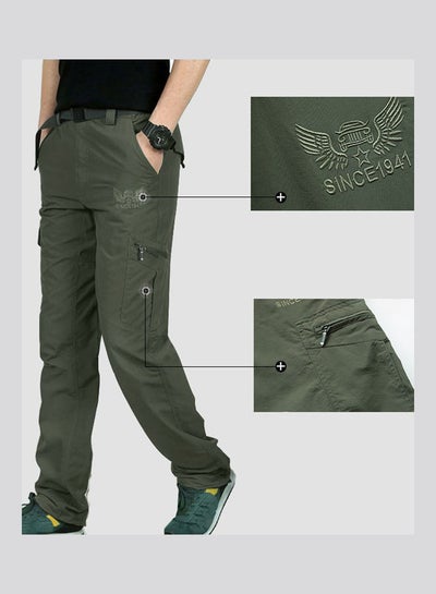 Buy Quick Dry Waterproof Trousers Pant Army Green in Saudi Arabia