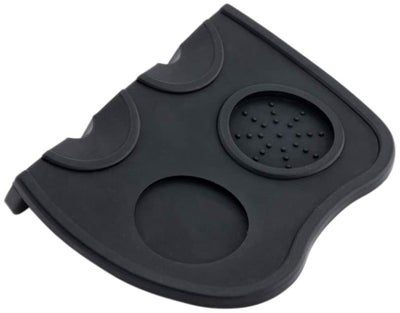 Buy Large Silicone Non-Slip Espresso Coffee Tamper Mat Black 20cm in UAE