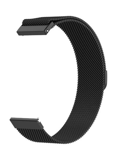 اشتري Loop Stainless Steel Smartwatch Strap Band For Samsung Galaxy Watch 46mm/Huawei GT2/Gear S3 Frontier/Classic/Honor Magic 2/Fossil 22mm Space Black في السعودية