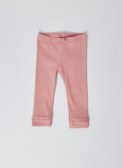 Buy Baby Solid Leggings Blush in Saudi Arabia