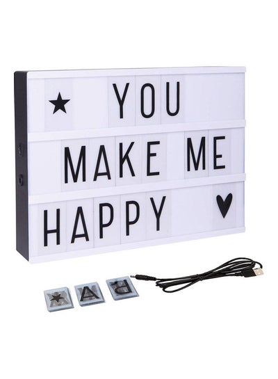 Buy Message LED Lightbox With Combination Letters White in UAE