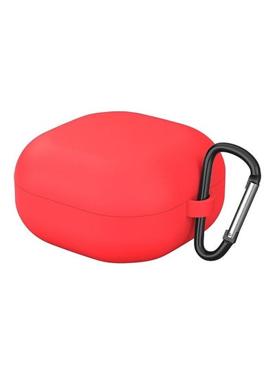 Buy Silicone Case Compatible For Galaxy Buds Pro/Buds Live Shockproof Cover Soft Flexible with Keychain Carabiner Red in Egypt