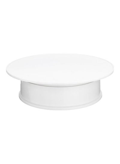 Buy Electric Rotating Cake Display Stand White 6.3inch in Saudi Arabia