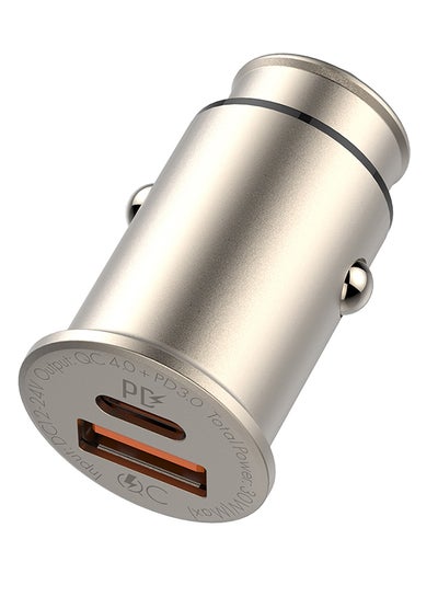 Buy Fast Car Charger 2-Port Usb-C Gold in UAE