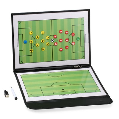 Buy Foldable Football Soccer Magnetic Tactic Board With Marker Pieces and 2-in-1 Pen 32cm in Saudi Arabia