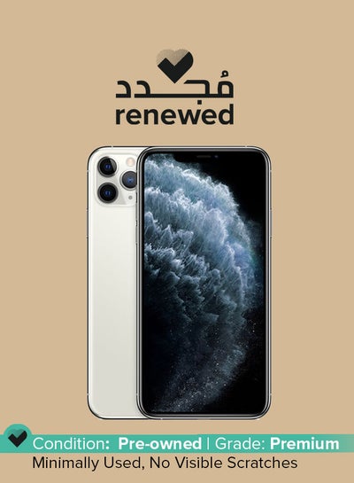 Buy Renewed - iPhone 11 Pro Max With FaceTime Silver 64GB 4G LTE - International Specs in UAE