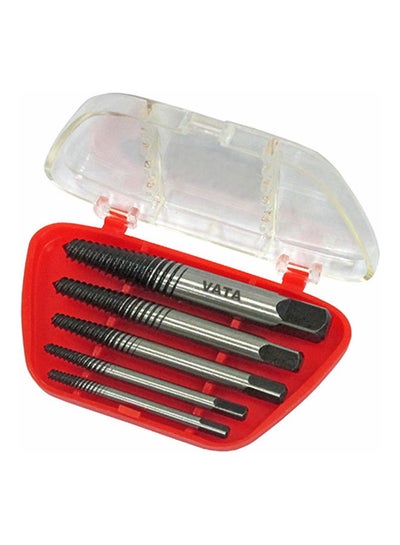 Buy Screw Extractor Set 5 Piece Sliver/Black/Red multisizeinch in Saudi Arabia