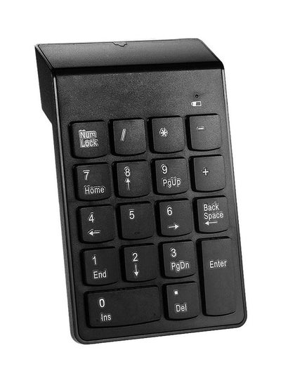 Buy 2.4G USB Numeric 18 Keys Wireless Mini Digital Keyboard Black in Saudi Arabia