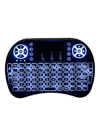 Buy Wireless Mini Backlit Multimedia Remote Control Touchpad Keyboard Air Mouse Combo Controller Black in Saudi Arabia