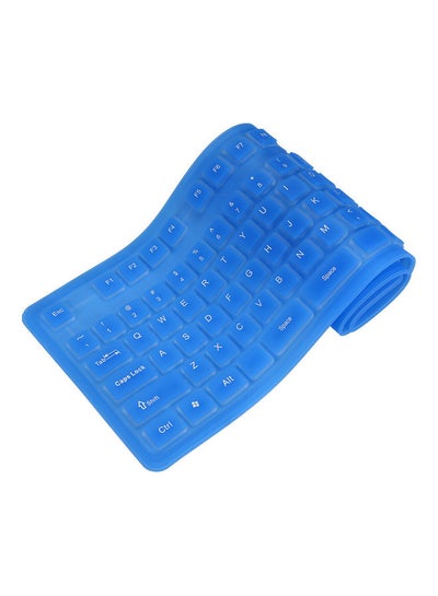 Buy 108 Keys USB Silicone Flexible Foldable Keyboard Blue in Saudi Arabia