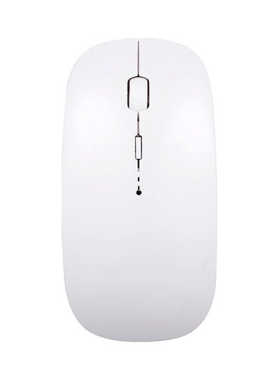Buy Wireless  Portable Bluetooth Mouse Rechargeable White in Saudi Arabia