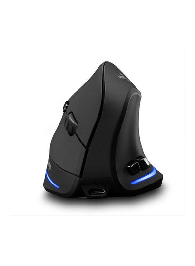 Buy F-35 Mouse Wireless Vertical Mouse Ergonomic Rechargeable Black in Saudi Arabia