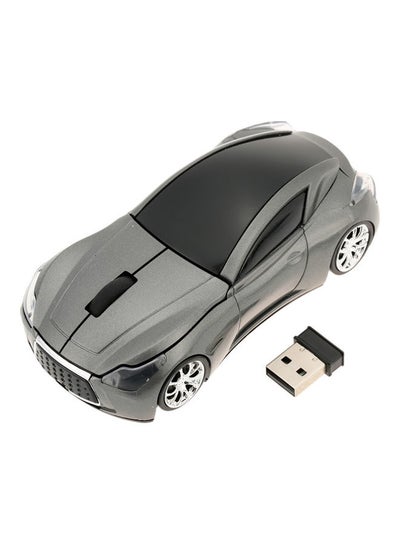 Buy 2.4GHz Wireless Racing Car Shaped Optical USB Mouse Grey in Saudi Arabia