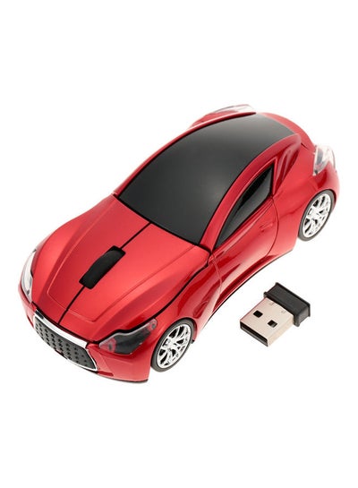 Buy 2.4GHz Wireless Racing Car Shaped USB Mouse Red in Saudi Arabia