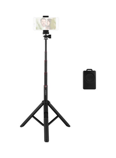 Buy Extendable Phone Tripod With Bluetooth Remote Black in Saudi Arabia