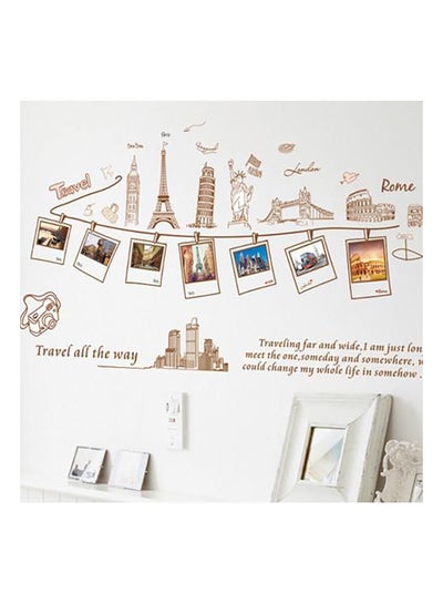 Buy World famous travel Wall Sticker Multicolour 90x60cm in Egypt