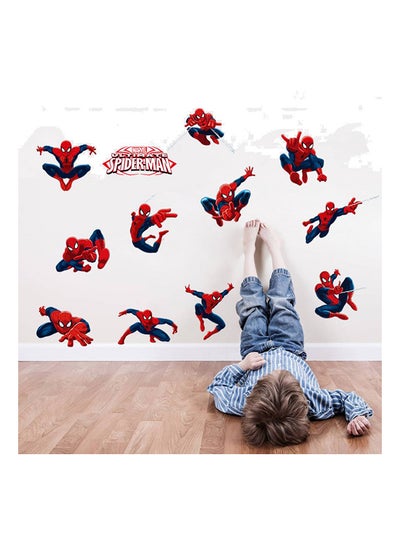 Buy Cartoon Spider Wall Sticker Multicolour 60x30cm in Egypt