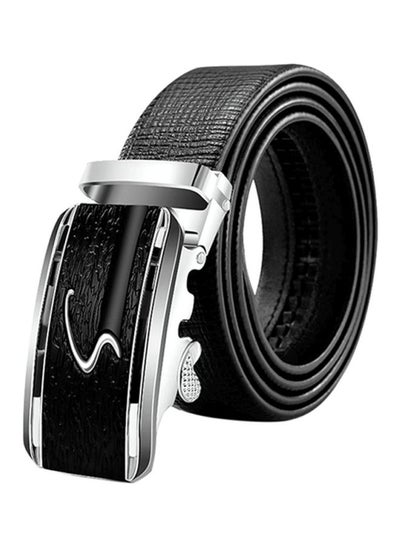 Buy PU Leather Belt Black/White in Saudi Arabia