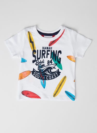 Buy Baby Surf Graphic T-Shirt White in Saudi Arabia