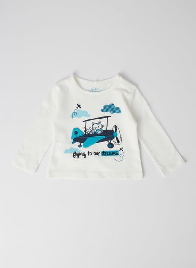 Buy Baby Front Graphic T-Shirt off white in UAE