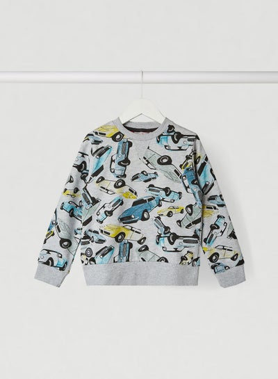 Buy Baby/Kids All-Over Car Graphic Sweatshirt print in UAE