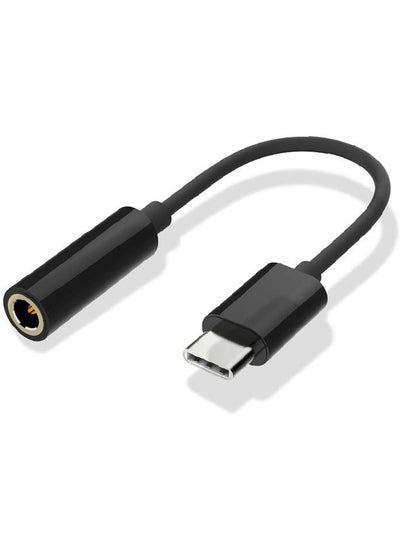 اشتري محول من منفذ Type-C إلى مقبس صوت USB مقاس 3.5 مم أسود في مصر