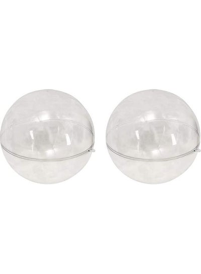 Buy 2-Piece Acrylic Baubles Fillable Ball Clear 14.6cm in UAE