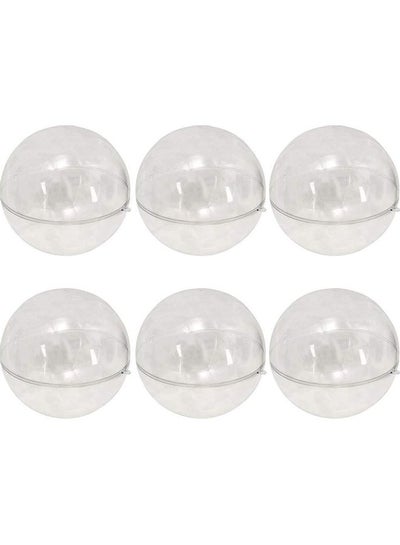 6-Piece Acrylic Baubles Fillable Ball Clear 9cm price in UAE | Noon UAE ...