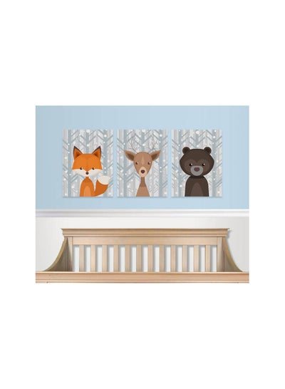 Buy Animals Design Framed Vinyl Tableau Multicolor 30x40cm in Egypt