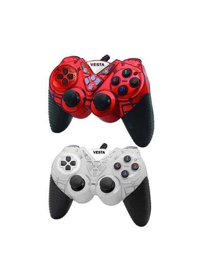 Buy 2-Piece Double Shock Gamepad USB 2.0 Controller With Vibration Function in Egypt