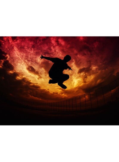 Buy Parkour Vinyl Self Adhesive Wall Sticker Multicolor in Egypt