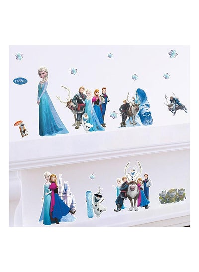 Buy Magic Cartoon princess Elsa Anna Wall Sticker Multicolour 60x30cm in Egypt