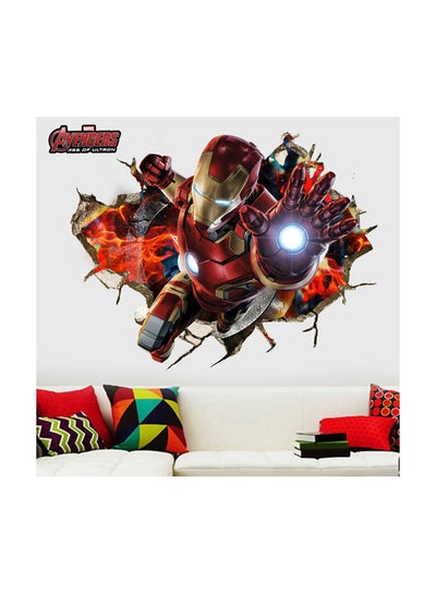 Buy Marvel Avengers Iron Man Ironman Wall Crack ,Smash and Sticker Multicolour 90x60cm in Egypt