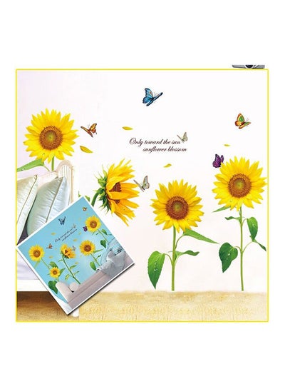 اشتري Removable Child Kid's Room Decor DIY Wall Sticke Decal Stickers Sunflower Butterfly متعدد الألوان 4.2x3.8سم في الامارات