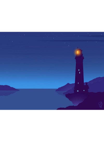 Buy Lighthouse Vinyl Self Adhesive Wall Sticker Multicolour 60x45cm in Egypt