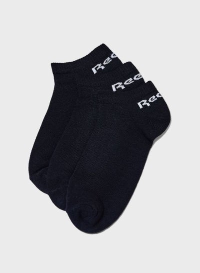 Buy Pack Of 3 Active Core Low Cut Socks Black/White in Saudi Arabia