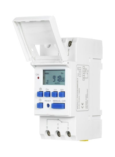 Buy Digital LCD Programmable Timer White 9.5x6.5x7.5cm in Saudi Arabia