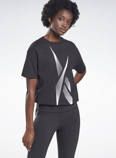 Buy Studio Vector Graphic Training T-Shirt Black/White in UAE